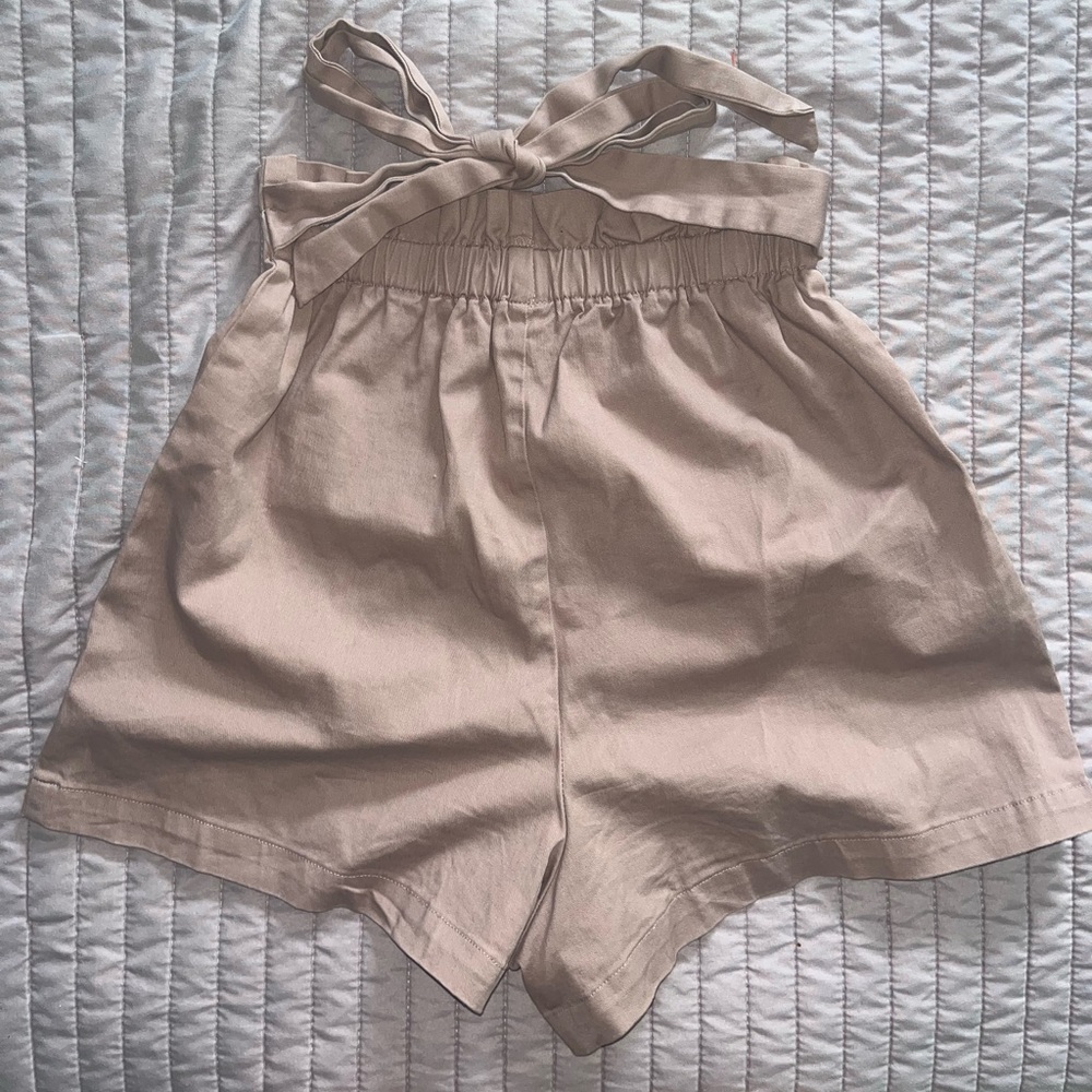 Dusty pink high waisted shorts